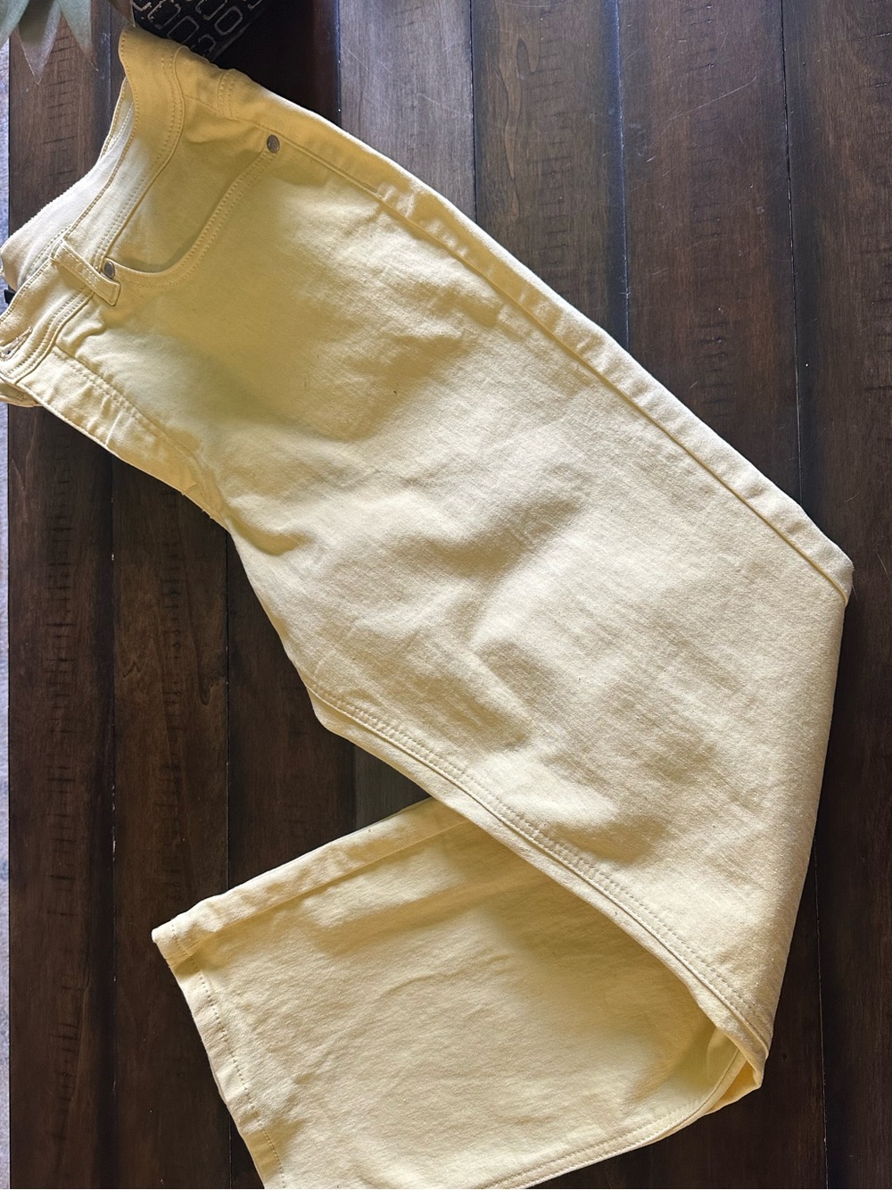DG2 by Diane Gilman Light Yellow High-Rise Jeans